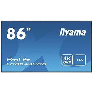 IIYAMA LH8642UHS-B3 Affichage de Messages Panneau Plat de signalisation numérique 2,17 m (85.6") IPS 4K Ultra HD Noir Intégré dans Le processeur Android 8.0 - Publicité