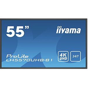 IIYAMA LH5570UHB-B1 Affichage de Messages Panneau Plat de signalisation numérique 138,7 cm (54.6") VA 4K Ultra HD Noir Intégré dans Le processeur Android 9.0 - Publicité