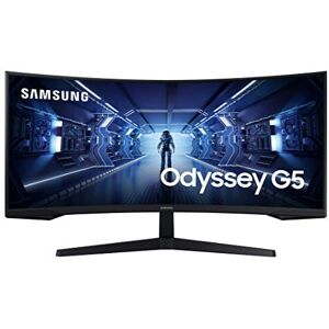 Samsung ODYSSEY G5 34'' Ecran PC Gaming Incurvé 1000R, Dalle VA 34", Résolution UHD ultra-large (3440x1440), 165Hz, 1ms, Noir - Publicité