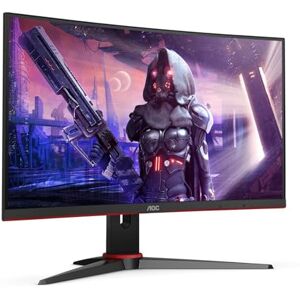 AOC Gaming C24G2AE Moniteur incurvé FHD 24 pouces, 165 Hz, MPRT 1 ms, VA, AMD FreeSync, haut-parleurs, faible décalage d'entrée (1920 x 1080 @ 165 Hz, 250 cd/m², HDMI/DP/VGA) - Publicité