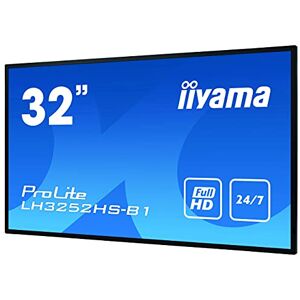 IIYAMA LH3252HS-B1 Affichage de Messages Panneau Plat de signalisation numérique 80 cm (31.5") IPS Full HD Noir Intégré dans Le processeur Android 8.0 - Publicité