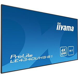 IIYAMA Prolite LE4340UHS-B1 Moniteur grand format 43" AMVA 4K UHD VGA/HDMI Utilisation 18/7 Noir - Publicité