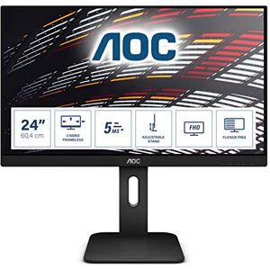 AOC Écran 24P1 60,4 cm (23,8 pouces) (DVI, HDMI, dalle IPS, DisplayPort, hub USB, 1920 x 1080, temps de réponse de 5 ms, pivot) noir, 23.8 inch - Publicité