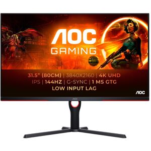 AOC G3 U32G3X/BK LED display 80 cm (31.5") 3840 x 2160 pixels 4K Ultra HD Noir, Rouge - Publicité