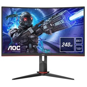 Ecran PC Gamer Aoc C32G2ZE/BK 31.5" WLED Ecran Incurvé Noir et Rouge Noir et Rouge - Publicité