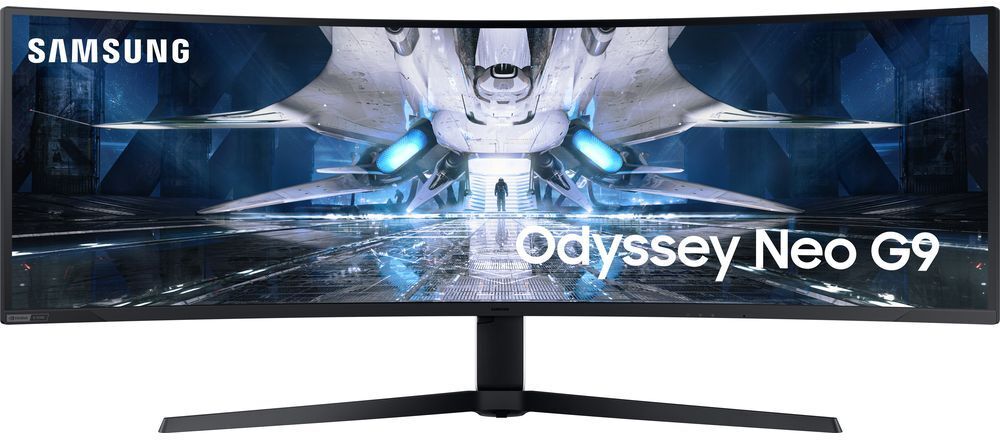 SAMSUNG Odyssey G9 Neo LS49AG950NUXXU Quad HD 49" Curved QLED Gaming Monitor - Black &amp; White, Black