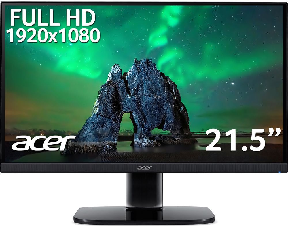 Acer KA222Qbi Full HD 21.5" IPS LED Monitor - Black, Black