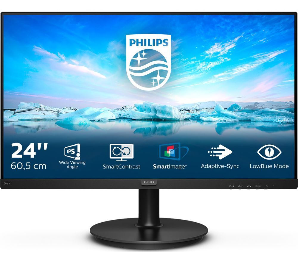 Philips 242V8A Full HD 23.8" LCD Monitor - Black, Black