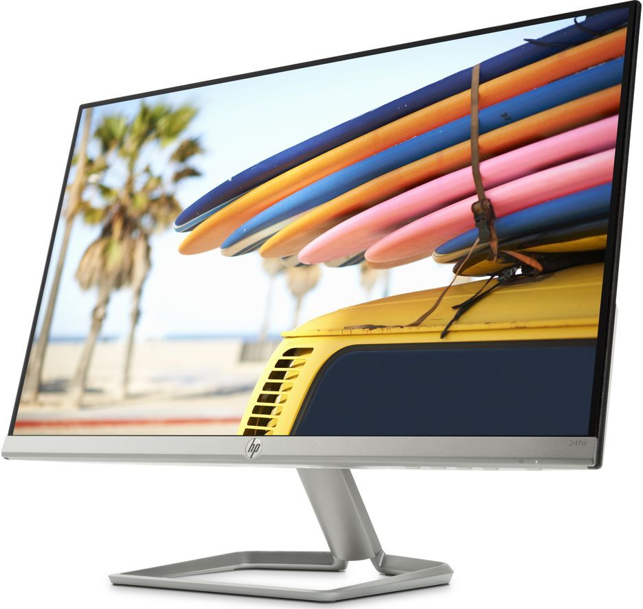 HP 24fw with Audio Full HD 24" IPS LCD Monitor - White, White