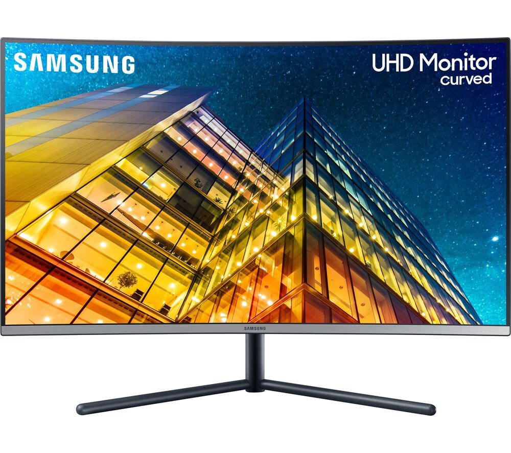 SAMSUNG LU32R590CWRXXU 4K Ultra HD 32" Curved LED Monitor - Black, Black