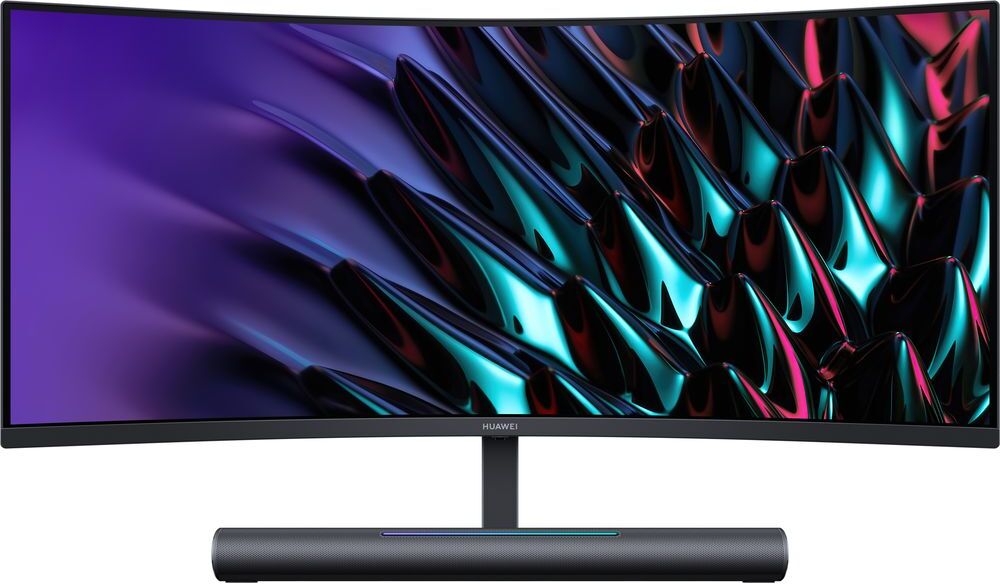 Huawei MateView GT Wide Quad HD 34" Curved VA Monitor with Soundbar - Black, Black