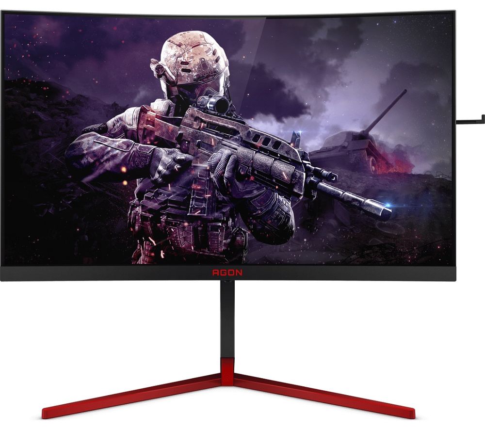 AOC AG273QCG Quad HD 27" Curved LCD Gaming Monitor - Black &amp; Red, Black