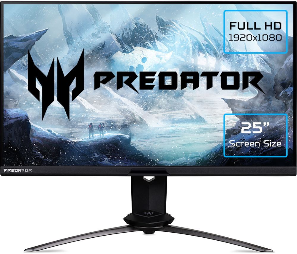 Acer Predator X25 Full HD 24.5" IPS LCD Gaming Monitor - Black, Black