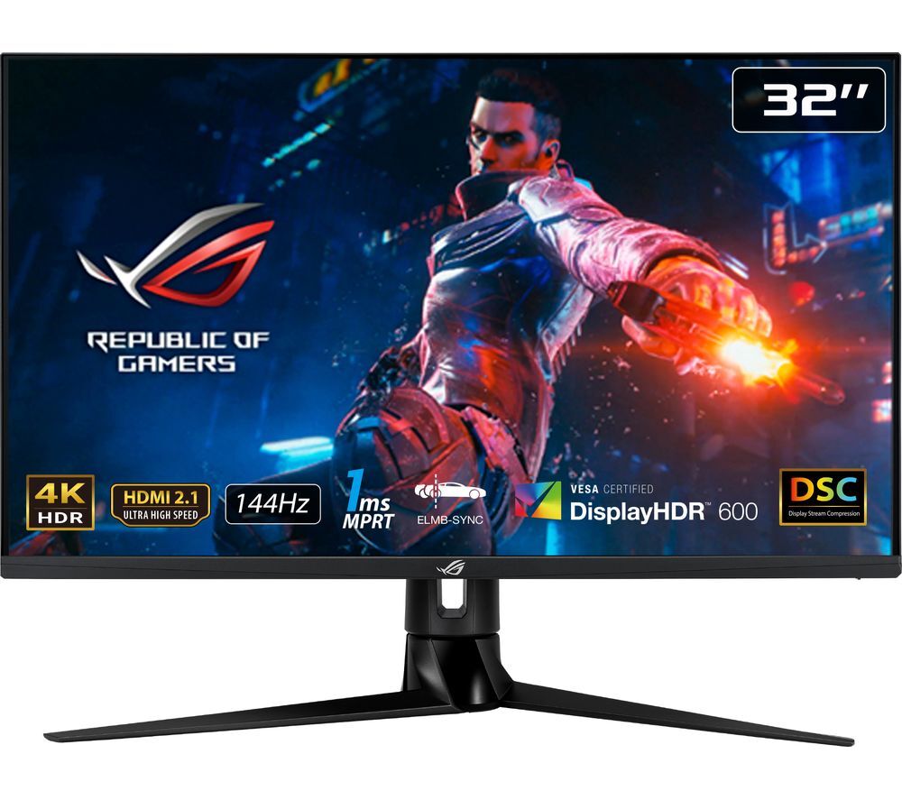 Asus ROG Swift PG32UQ 4K Ultra HD 32" IPS LCD Gaming Monitor - Black, Black