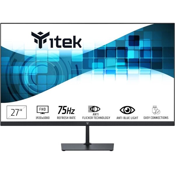 itek monitor gwf 27 full hd, va, 75hz, 16:9, 5ms, hdmi, vga, audio out, lbl, slim, frameless