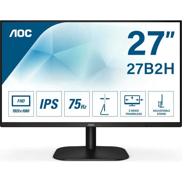 aoc 27b2h monitor pc 27 full hd vga hdmi - 27b2h