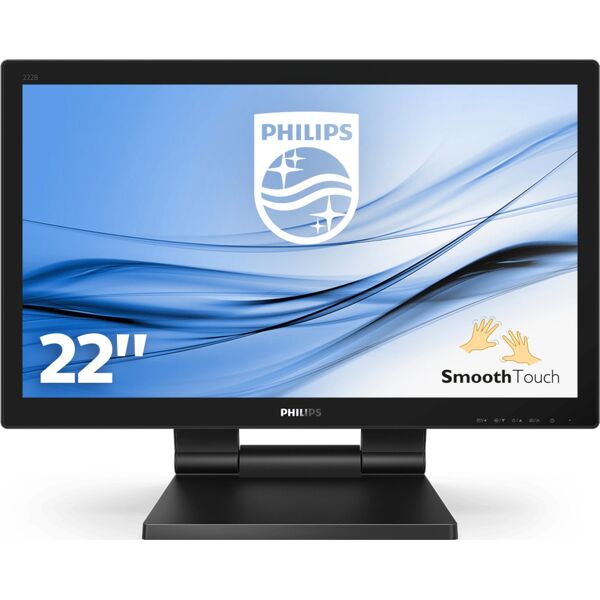 philips 222b9t monitor pc 21.5 full hd touch led luminosità 250 cd/m² contrasto 1000:1 dvi vga hdmi smoothtouch - 222b9t