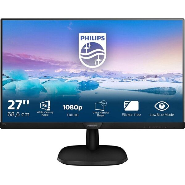 philips 273v7qdab/00 monitor pc 27 pollici full hd luminosità 250 cd/m² risposta 5 ms hdmi dvi - 273v7qdab/00