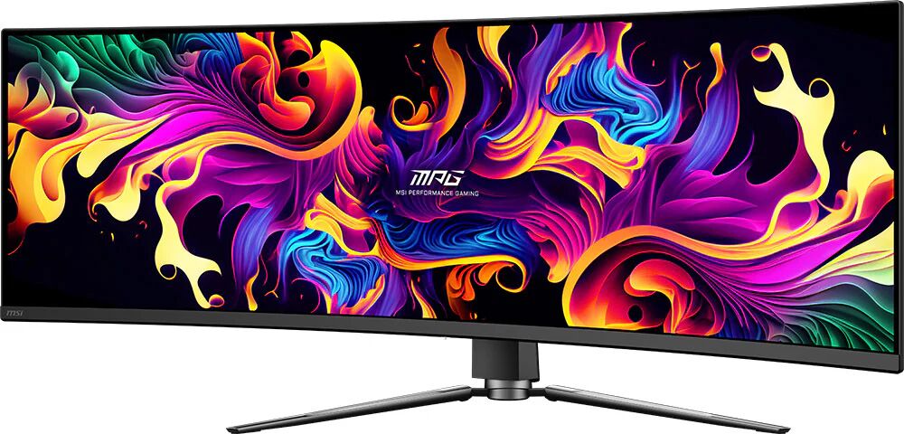 MSI MPG 491CQP QD-OLED Monitor PC 124,5 cm (49) 5120 x 1440 Pixel DQHD QDOLED Nero