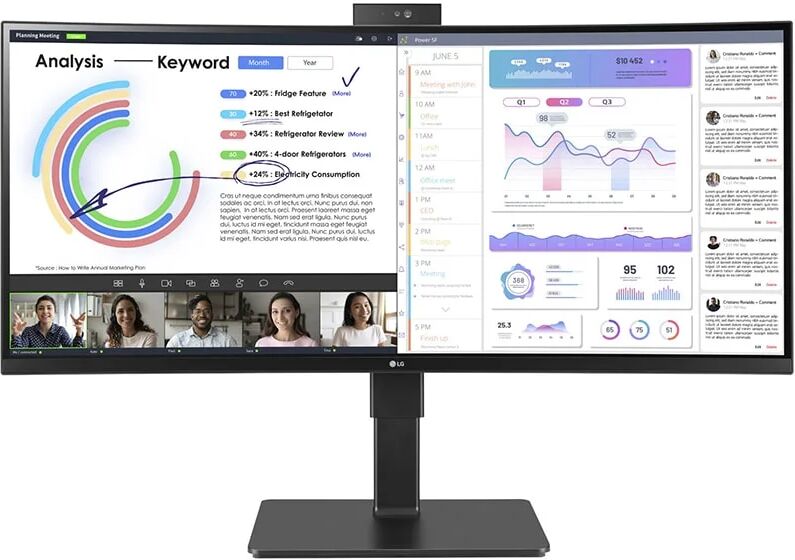 LG 34BQ77QC-B Monitor PC 86,4 cm (34") 3440 x 1440 Pixel UltraWide Dual Quad HD LCD Nero [34BQ77QC-B]