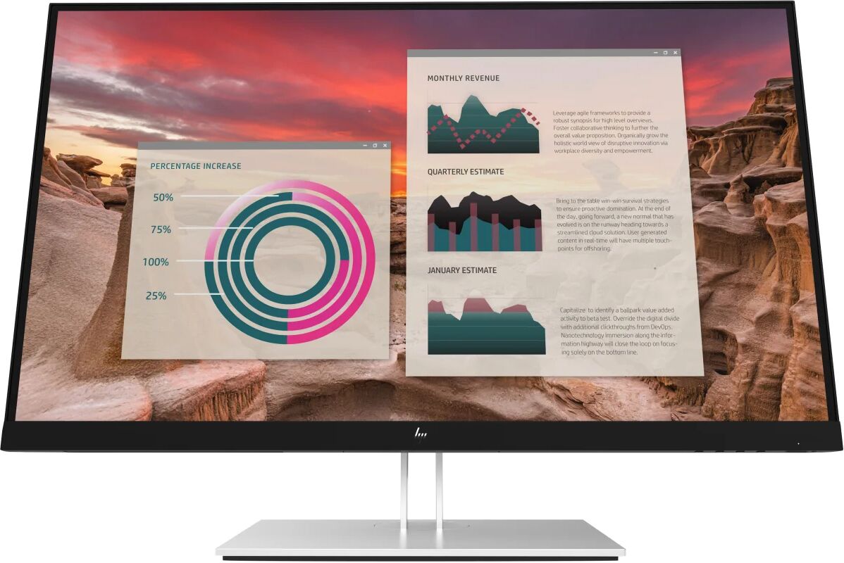 HP E27u G4 Monitor PC 68,6 cm (27") 2560 x 1440 Pixel Quad HD Nero, Argento [189T3AA#ABB]