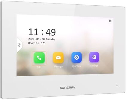 HIKVISION DS-KH6320-LE1.VideoIntercom Display 7"Touch PoE Bianco senza wi-fi Ris.1024x600