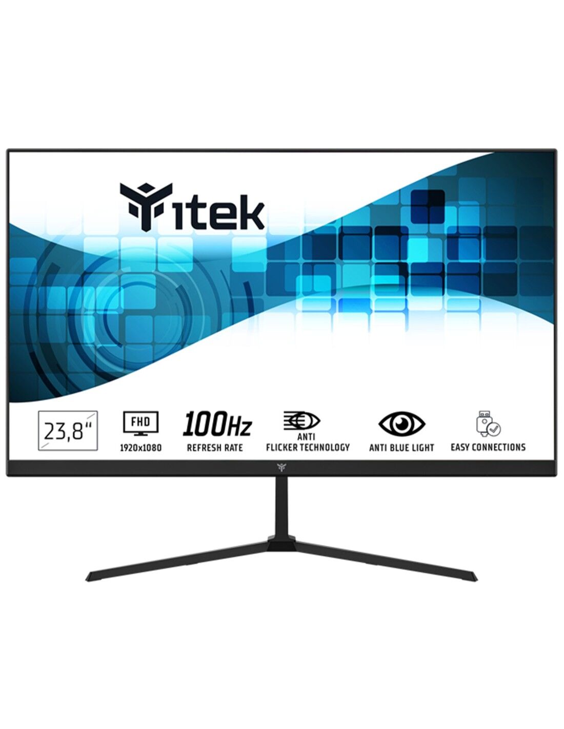 ITEK Monitor GWF 23.8" (24") Full HD, VA, 100Hz, 16:9, 5ms, HDMI, VGA, Speaker, LBL, Slim, Frameless