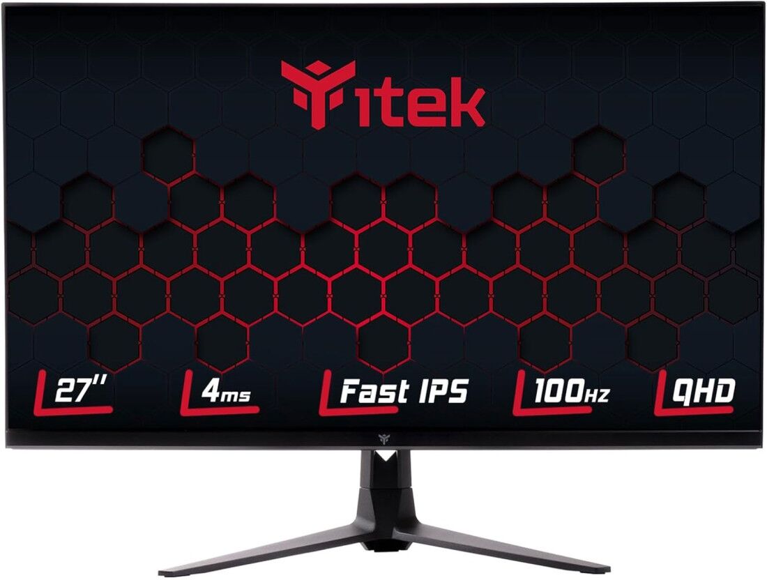 bITEK Monitor GGF 27" 2K, WQHD 2560x1440, IPS, 100Hz, 16:9, 4ms OD, 2 x HDMI, DP, Speaker, HDR, G- Sync, FreeSync