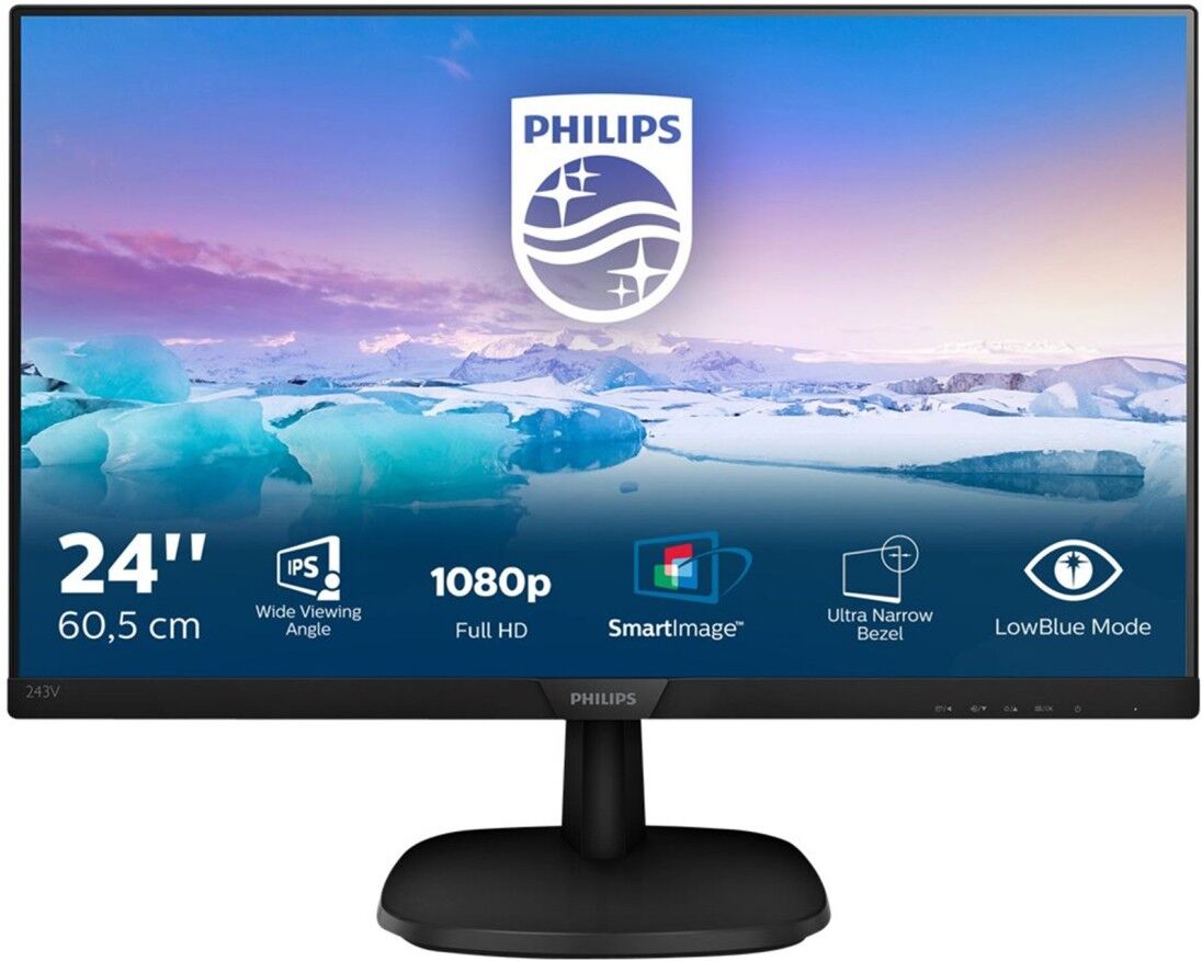 Monitor 24" Philips 243V7QDSB/00 LED IPS Full HD 16:9 HDMI VGA DVI