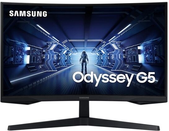 Samsung Odyssey G5 Gaming Monitor 27" Samsung Lc27g55tqwuxen Led Curvo Wqhd 144 Hz 1 Ms Refurbished Hdmi