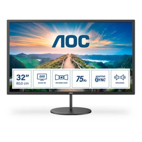 AOC V4 Q32V4 monitor piatto per PC 80 cm (31.5") 2560 x 1440 Pixel 2K Ultra HD LED Nero (Q32V4)