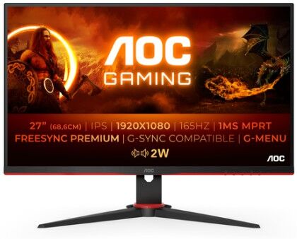 AOC G2 27G2SPAE/BK LED display 68,6 cm (27") 1920 x 1080 Pixel Full HD Nero, Rosso (27G2SPAE/BK)