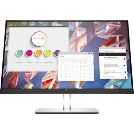 HP E24 G4 60,5 cm (23.8") 1920 x 1080 Pixel Full HD LCD Nero, Argento (9VF99AA#ABB)