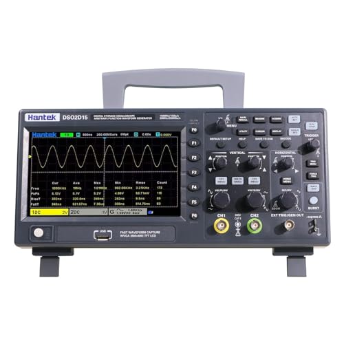 Irfora Oscilloscoopmeter DSO2D15 oscilloscoop, oscilloscoop, desktop-oscilloscoop, 800 x 480 pixels, 7 inch TFT-lcd-display, 2 kanalen + 1 CH bandbreedte van 150 1 GSa / s. Frequentie: