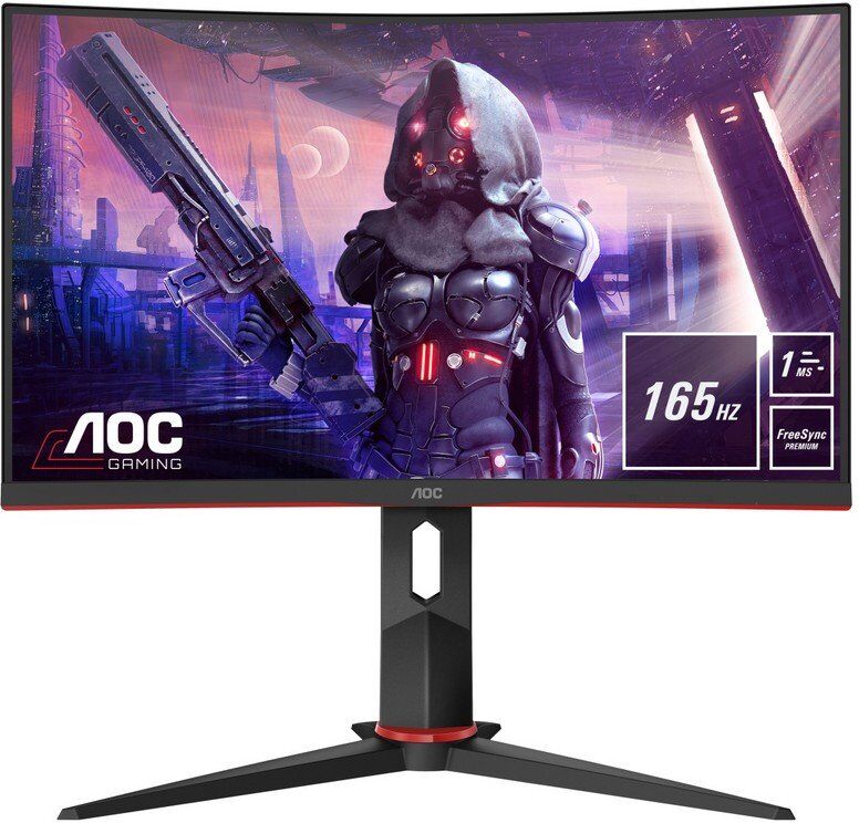 AOC c24g2u/bk 23.6" led fullhd 165hz freesync premium curvo