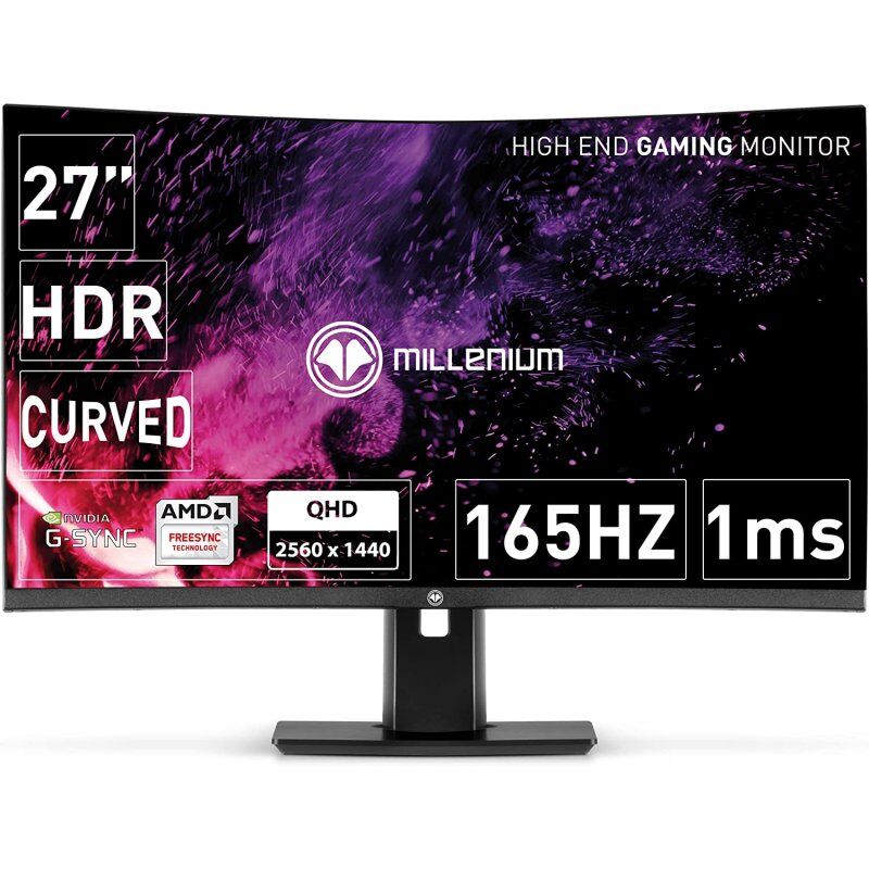 Millenium 27 pro 165 27" led qhd 165hz g-sync compatible curvo