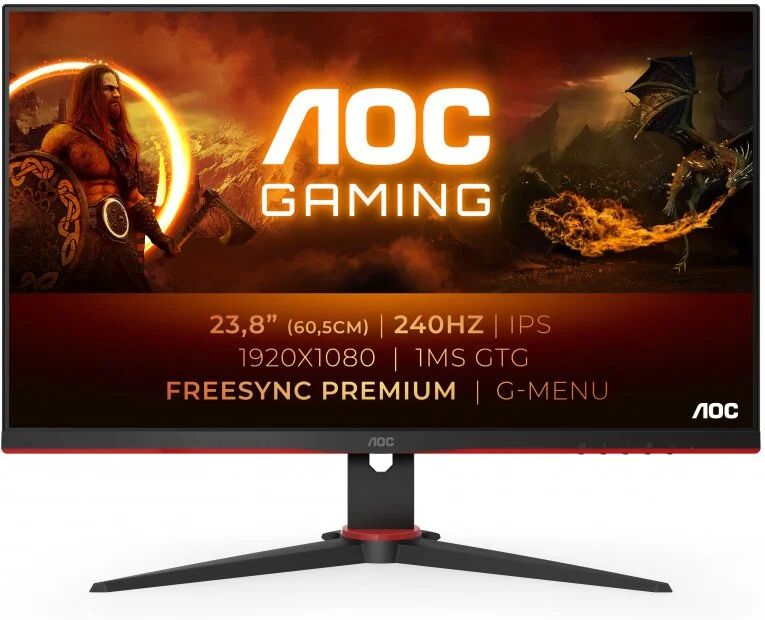 AOC g2 24g2ze/bk 23.8" led ips fullhd 240hz freesync premium