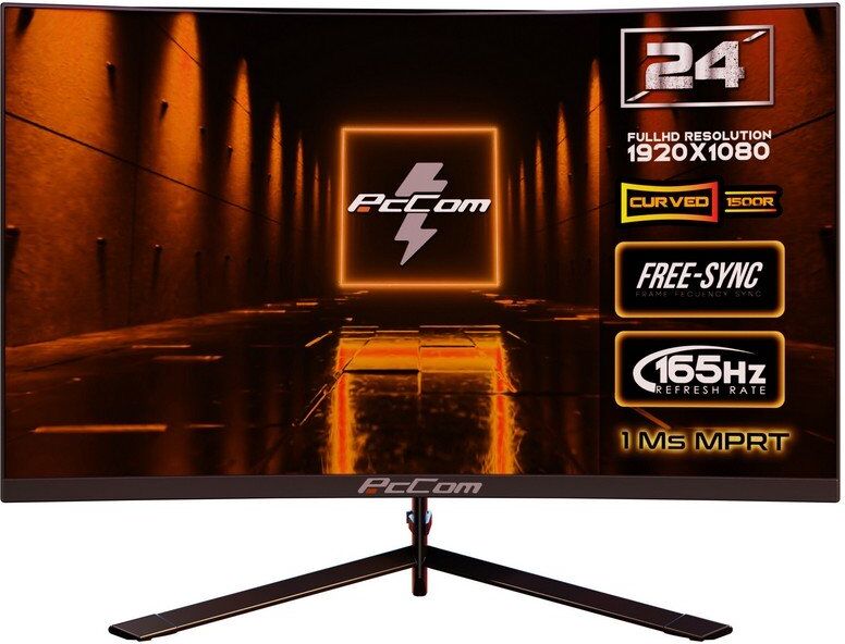 pccom-pccom Pccom discovery 23.6" led fullhd 165hz freesync curvo