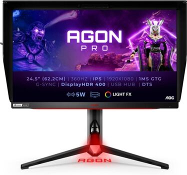 AOC Monitor Gaming AG254FG (24.5'' - 1 ms - 360 Hz - G-SYNC)