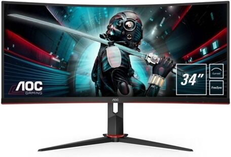 AOC Monitor Gaming Curvo CU34G2/BK (34'' - 4 ms - 100 Hz - FreeSync)