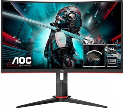 AOC Monitor Gaming Curvo CQ27G2U/BK (27'' - 1 ms - 144 Hz - Free Sync)