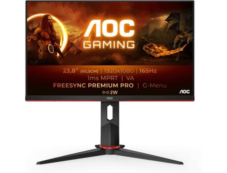 AOC Monitor Gaming 24G2SAE/BK (23.8'' - 1 ms - 165 Hz - FreeSync Premium)