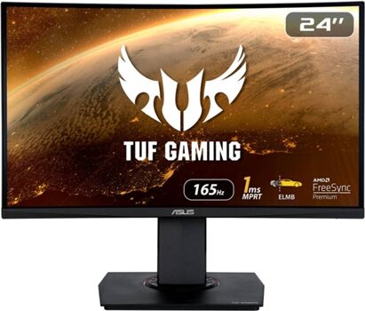 Asus Monitor Curvo Gaming Tuf VG24VQR (23.6'' - 1 ms - 165 Hz - FreeSync Premium)