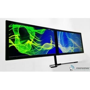 Propermac REFURBISHED Dual Monitor Screen Bundle 2 x 23" FULL HD 1920x1080 DVI DP New Stand