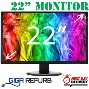 REFURBISHED Dell 22" LCD TFT PC Movie Gaming CCTV VGA Monitor