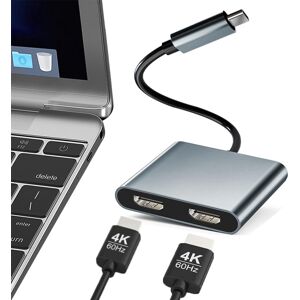 XUJAIOLQP USB C to Dual HDMI Adapter, USB Type C to Dual Monitor HDMI Adapter, USB C Hub w