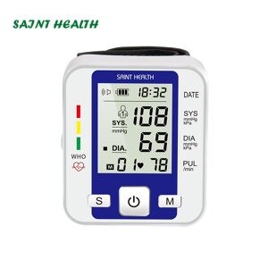 Saint Health 2022 Electric Wrist Blood Pressure Monitor Portable tonometer health care bp Digital Blood Pressure Monitor meters sphygmomanometer
