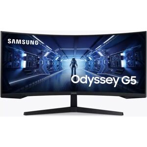 SAMSUNG Odyssey G5 LC34G55TWWPXXU Ultra Wide Quad HD Curved Gaming Monitor, 34â€�, Black - Black - Unisex