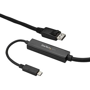 StarTech.com 9.8ft/3m USB C to DisplayPort 1.2 Cable 4K 60Hz - USB-C to DisplayPort Adapter Cable - HBR2 USB Type-C DP Alt Mode to DP Monitor Video Cable - Works w/ Thunderbolt 3 - Black (CDP2DPMM3MB)