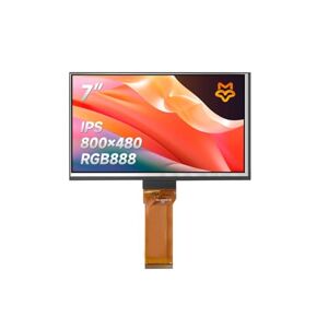 LUCKFOX 7inch IPS LCD Panel(Without PCB), RGB Interface Display Screen, 800x480 High Resolution, Full Color, 170° Wide Viewing Angle, for Miniature TVs, GPS Devices, Game Consoles, Car Displays, etc